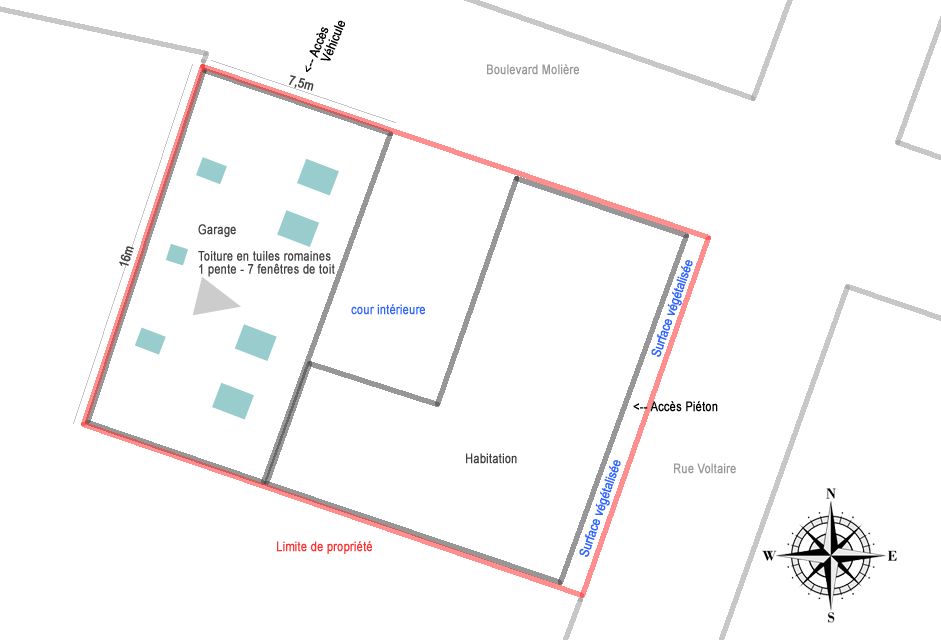 réalisation plan mise en situation voirie vue dessus par L'EFFET B.