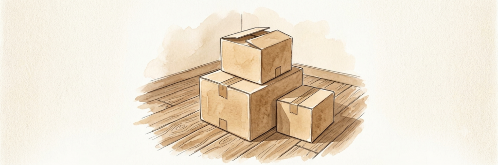 illustration cartons de déménagement